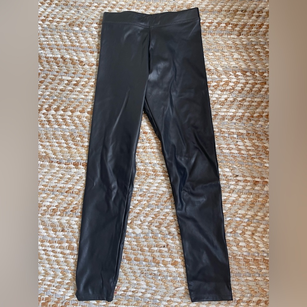 Girls J. Crew faux leather leggings, size 10, new without tags (never worn)